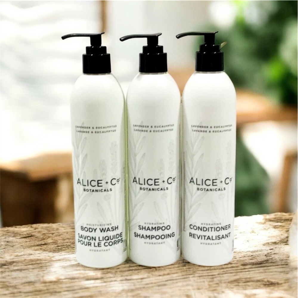 (3 PACK) SHAMPOO, CONDITIONER & BODY by ALICE & Co. LAVENDER & EUCALYPTUS